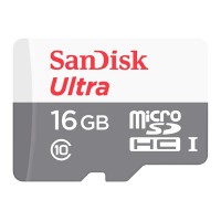 Карта памяти SanDisk Ultra microSDHC Class 10 UHS-I 80MB/s 16GB + SD adapter (SDSQUNS-016G-GN3MA)