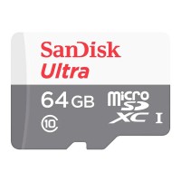 Карта памяти microSDHC 64GB SanDisk Ultra Class 10 UHS-I 100MB/s + SD adapter (SDCQUNS-064G-GN3MA)