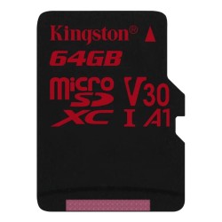 Карта памяти MicroSDXC Kingston 64GB Class 10 Canvas React UHS-I U3 V30 (100/80 Mb/s)(SDCR/64GB)