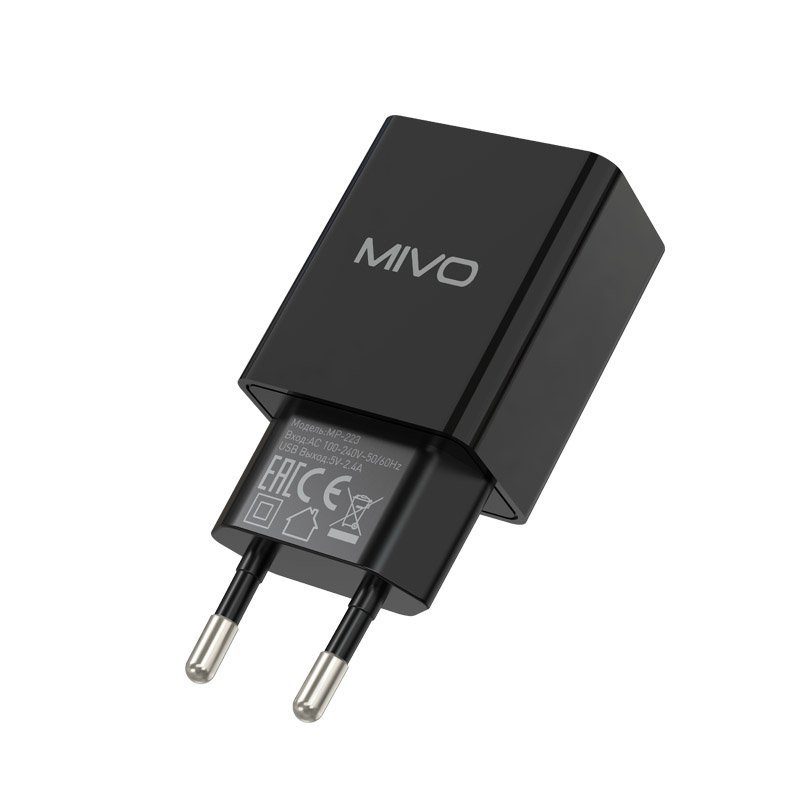 Сетевое зарядное устройство MIVO 2.4A 2xUSB  MP-223