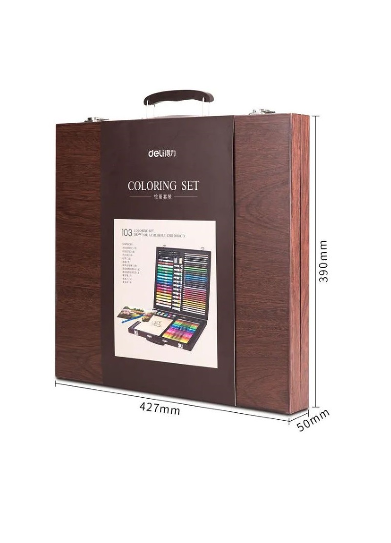 Набор для рисования Xiaomi Deli Coloring Set Wooden Box