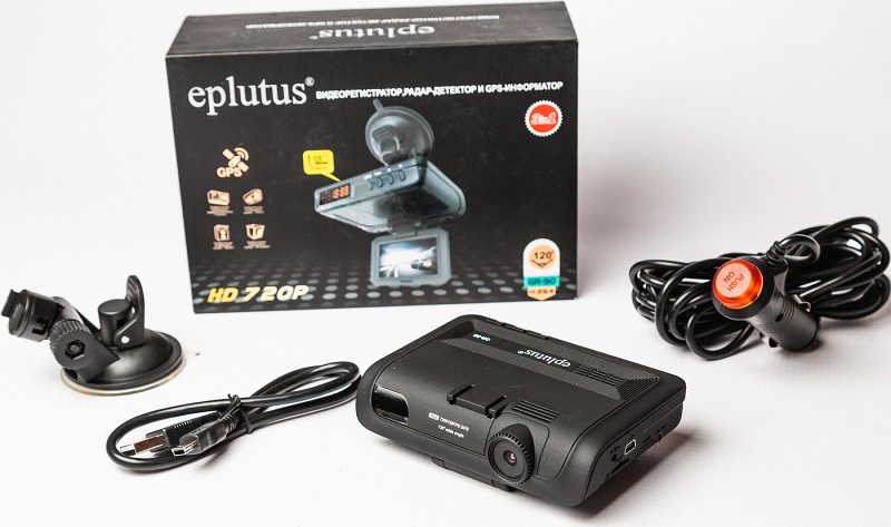 Видеорегистратор Eplutus GR-90 с антирадаром и GPS