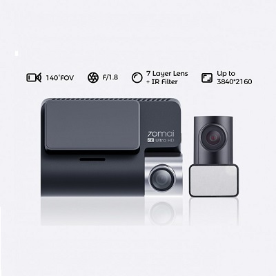 Видеорегистратор Xiaomi 70Mai A800S-1 4K с камерой RC06 + MicroSD 64Gb Kingstone U3 (для записи 4K)