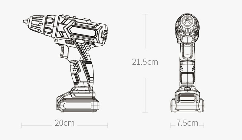 Аккумуляторная дрель-шуруповерт Xiaomi Tonfon Drill 12V