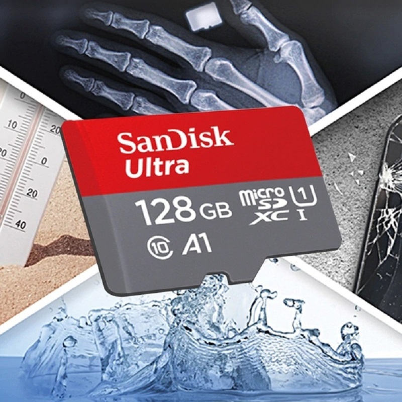 Карта памяти microSDHC 128GB SanDisk Ultra Class 10 UHS-I 80MB/s + SD adapter (SDCQUNS-128G-GN3MA)