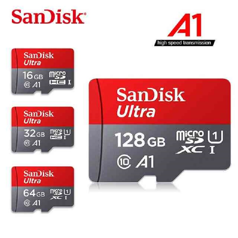 Карта памяти microSDHC 128GB SanDisk Ultra Class 10 UHS-I 80MB/s + SD adapter (SDCQUNS-128G-GN3MA)