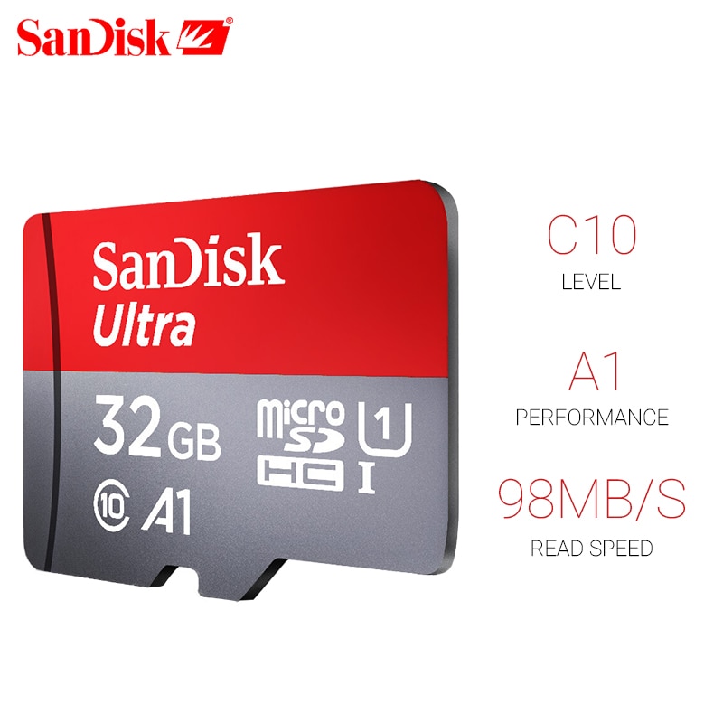 Карта памяти microSDHC 32GB SanDisk Ultra Class 10 UHS-I 100MB/s + SD adapter (SDCQUNS-032G-GN3MA)