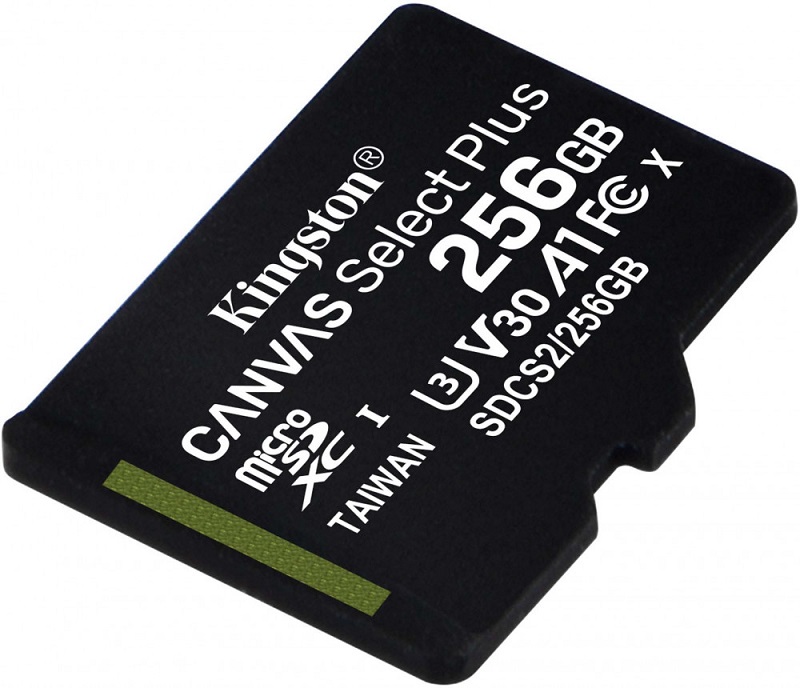 Карта памяти MicroSDXC Kingston 256GB Class 10 Canvas Select UHS-I U3 (100 MBb/s)(SDCS2/256GB)